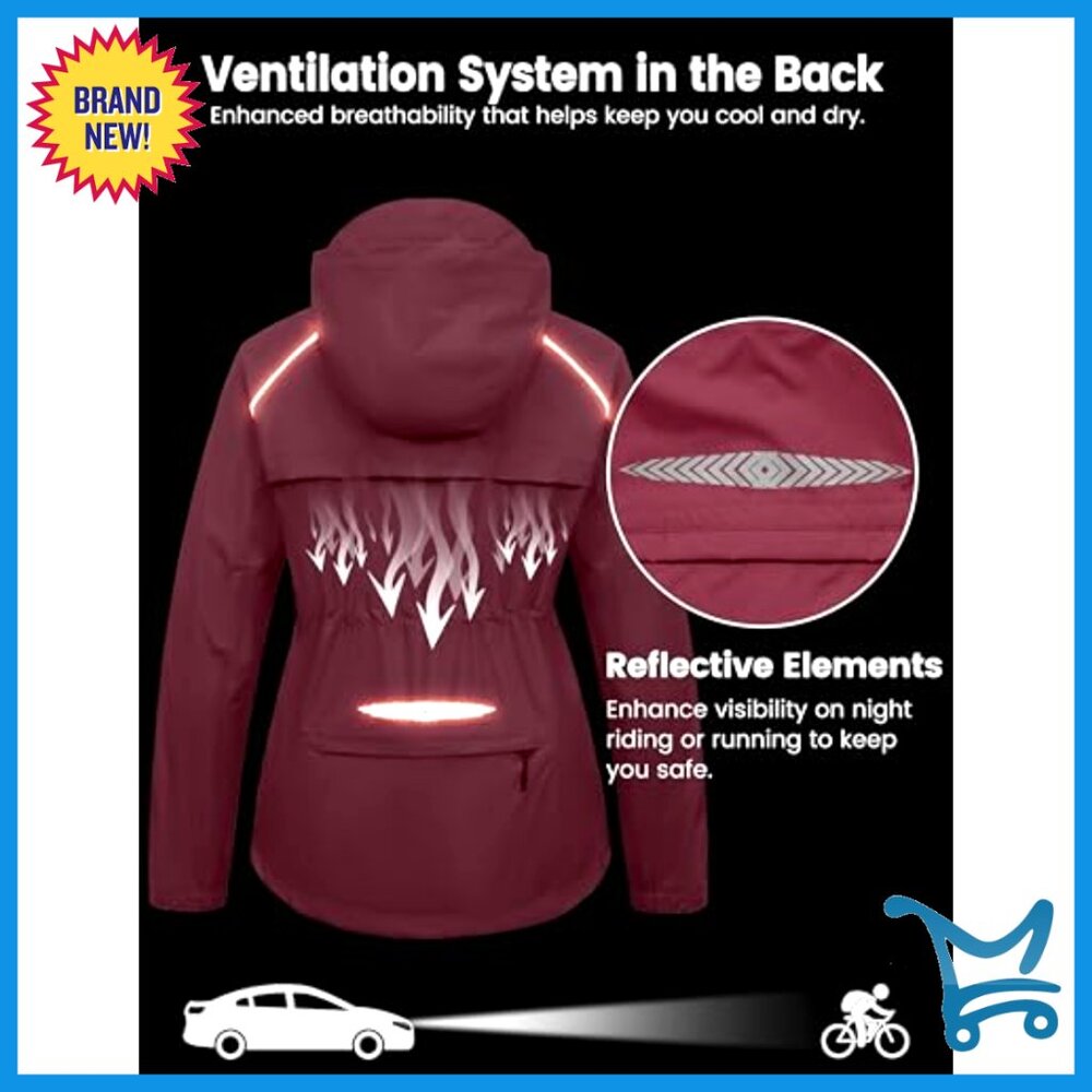 Lightweight Packable Cycling Jacket Waterproof Wi… - image 5